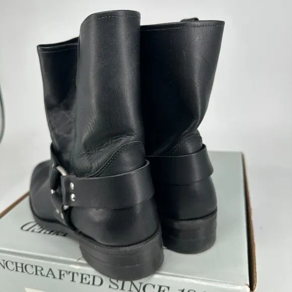 Frye Boots Mens 13 Black Leather Harness 8R Style 87400 Pull On w/ Box *READ*