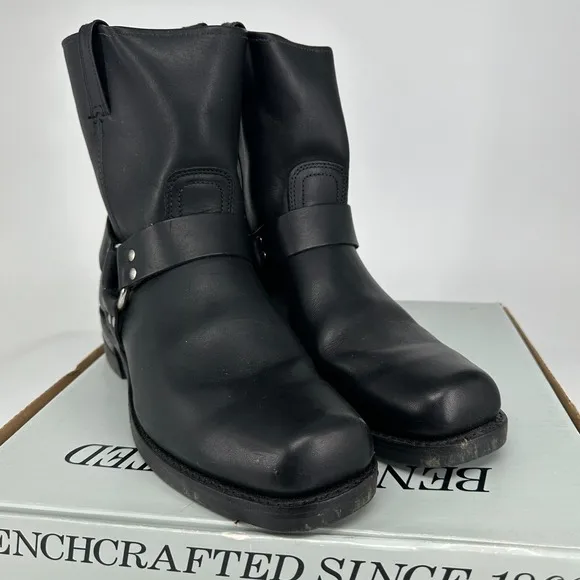 Frye Boots Mens 13 Black Leather Harness 8R Style 87400 Pull On w/ Box *READ*