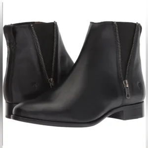 Frye Carly Zip Chelsea Pull-on Bootie 3476760 BOOTS Women's Black Size 7.5