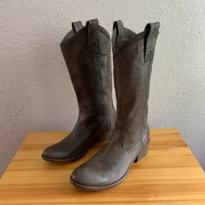 Frye - Carson Pull On - Smoke Leather Slouch Boots