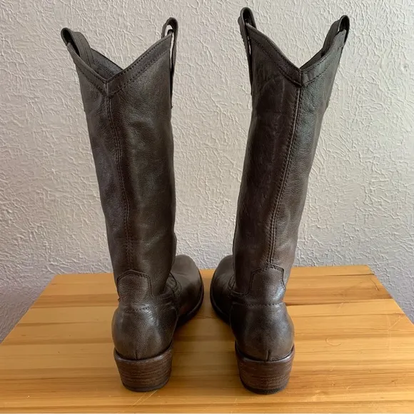 Frye - Carson Pull On - Smoke Leather Slouch Boots