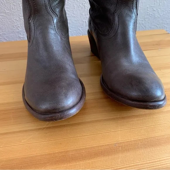 Frye - Carson Pull On - Smoke Leather Slouch Boots