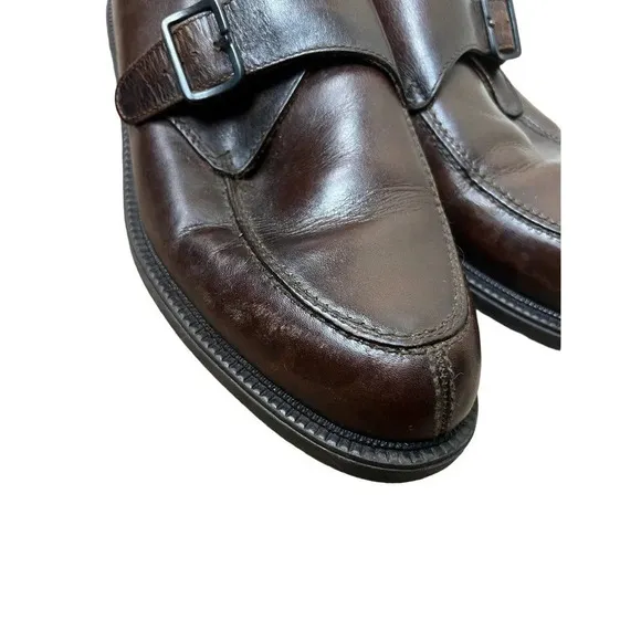 FRYE Frasier Monk Strap Brown Leather Oxford Loafers Men’s 11