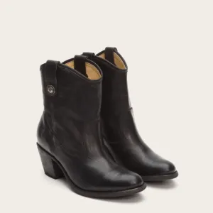 Frye Jackie Button Pull On Short Boots Black 8B