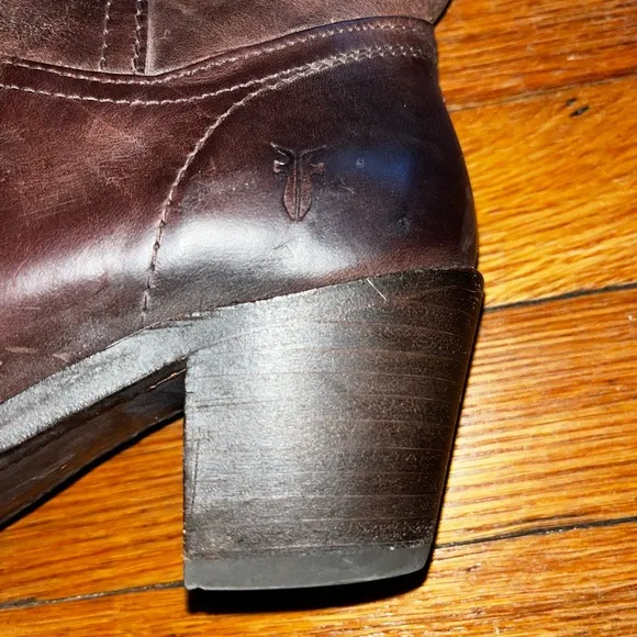 Frye Jane tall pull on cowboy boots size 6 1/2 brown western festival country