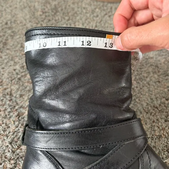Frye Jayden Cross Engineer Black Leather Moto Boots 8.5 B