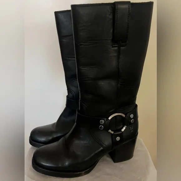 Frye Jean Harness Heel Pull On Western Boots Size 7.5