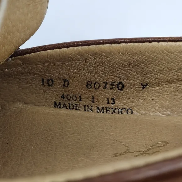 Frye John A. Men's Brown Leather Round Toe Office Slip On Penny Loafers Size 10