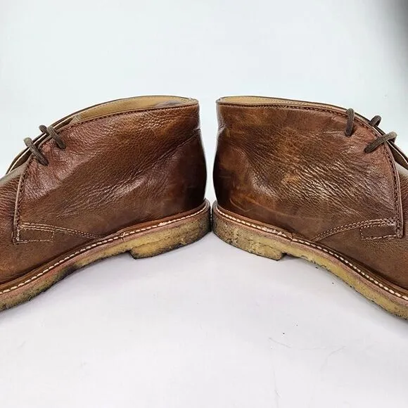 FRYE John Addison Men's Lace Up Ankle Boots US 10 D Cognac Leather Chukka Boot