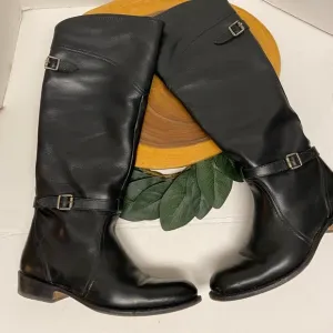 FRYE Leather Pull On Knee High Riding Boots Cowboy Boots