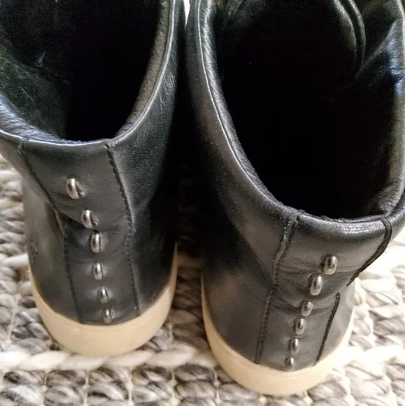 Frye Lena Rebel Zip High Top Leather Sneakers Ankle Boots Size 8,5