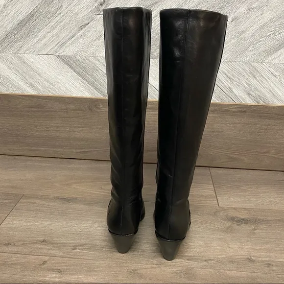 FRYE | LILA SLOUCH LEATHER PULL-ON POINTED BOOTS