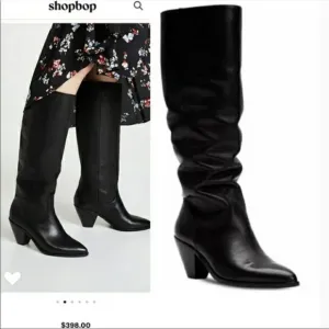 FRYE | LILA SLOUCH LEATHER PULL-ON POINTED BOOTS