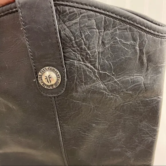 Frye Melissa Black Leather Pull On Riding Boots Sz 7B