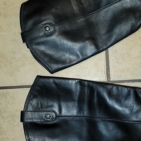 Frye Melissa Button Leather Riding Boots black logo pull on