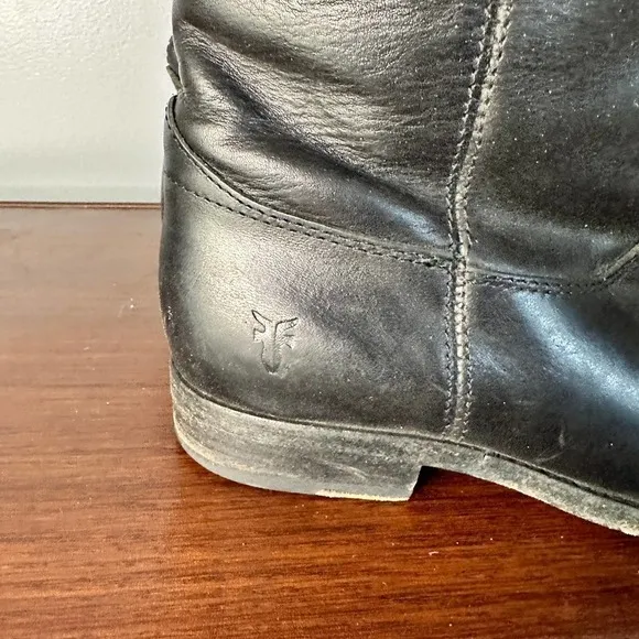 Frye Melissa Button Pull On Black Riding Boots Size 6B