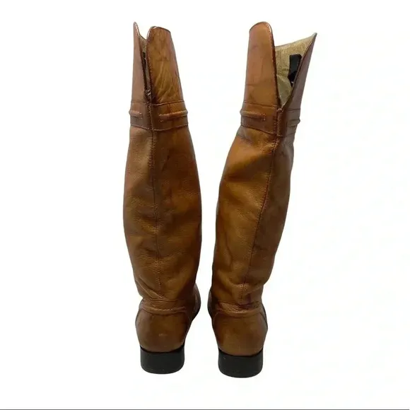Frye Melissa Tan Leather Pull On Boots Size 7 1/2 B