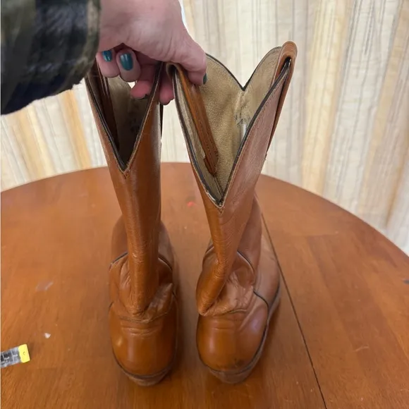 FRYE pull on leather western cowboy Boots size10