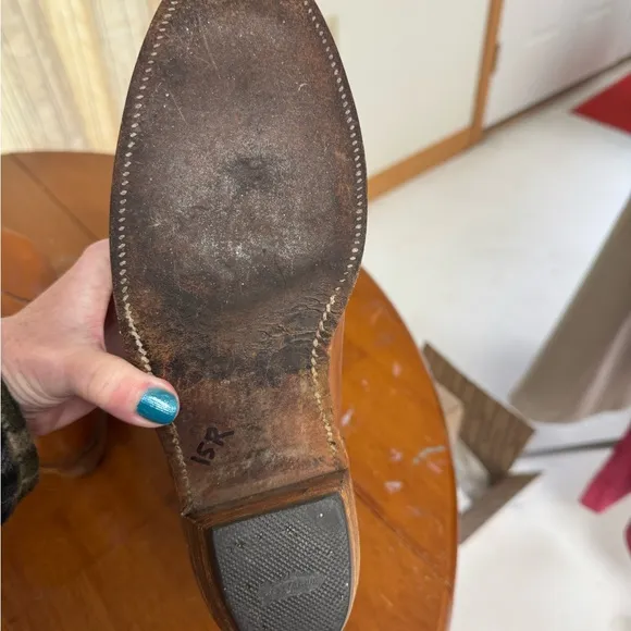 FRYE pull on leather western cowboy Boots size10