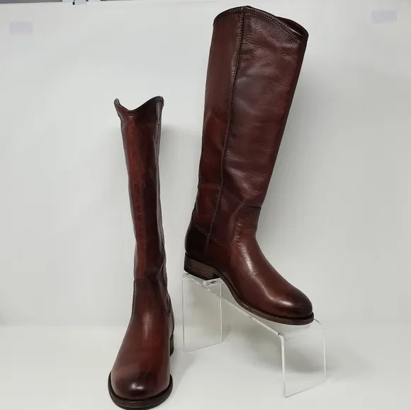 Frye Redwood Melissa Button 2 Leather Boots 3475448-RDD Womens Sz 5.5B New
