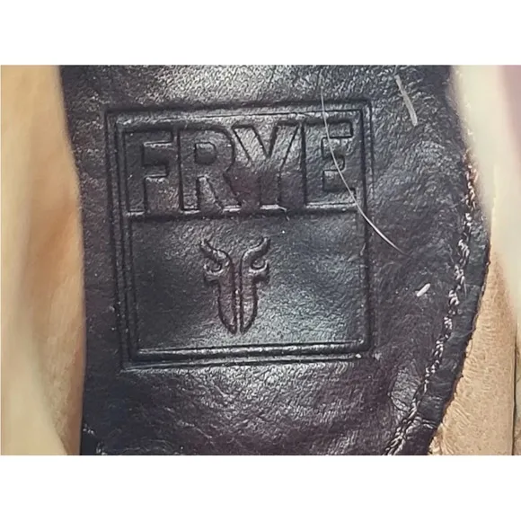 FRYE Regina Heel Leather Ankle Boots Bootie Black Pointed Toe Size 7M Wo…