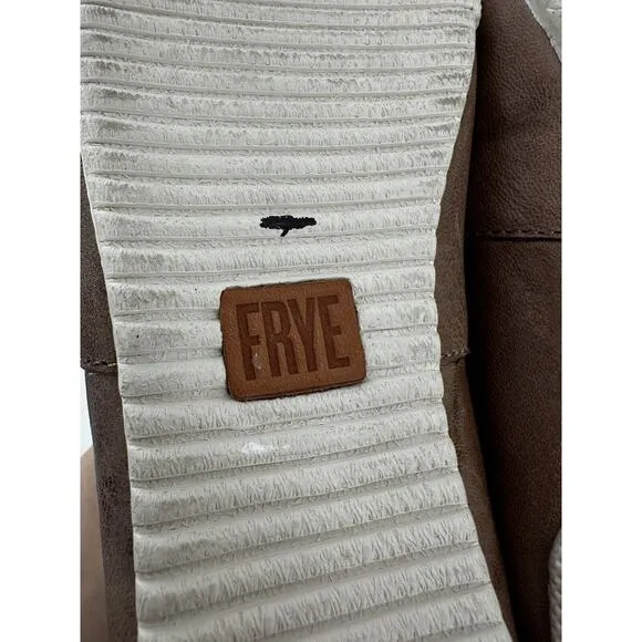 Frye Slip On Sneaker Melanie Sz 8 M Brown Leather Loafer Flats Casual Comfort