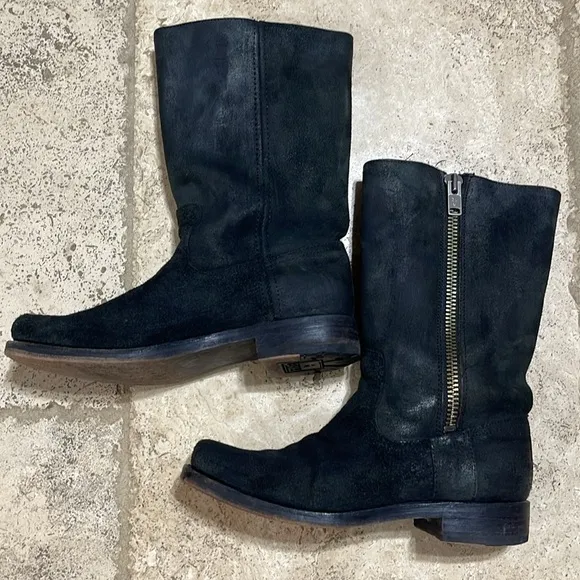 Frye Vintage Moto Boots Size 10B ❤️