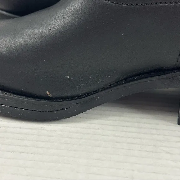 Frye Women’s Campus Black Biker Square Toe Pull On Boots Size 8.5M