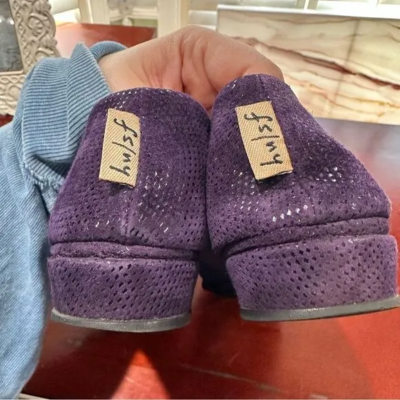 FS/NY Zeppa Purple Leather Shimmery Flats Size 9