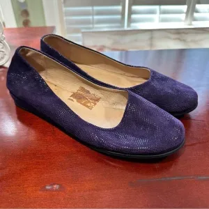 FS/NY Zeppa Purple Leather Shimmery Flats Size 9