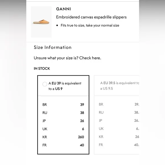 GANNI Embroidered canvas espadrille slippers Slip On Sandals