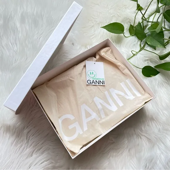 GANNI Embroidered canvas espadrille slippers Slip On Sandals