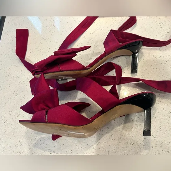 GANNI Soft Bow Heeled Sandals