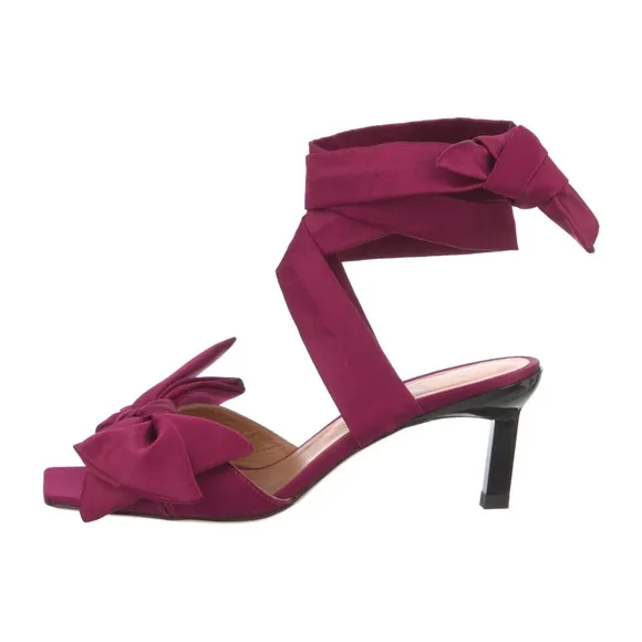 GANNI Soft Bow Heeled Sandals