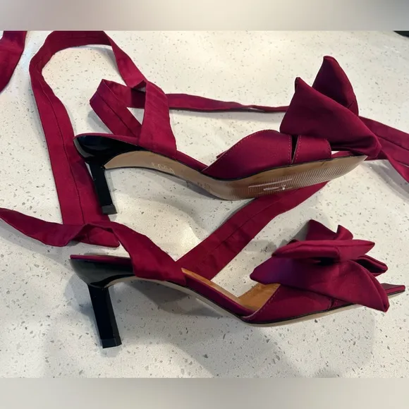 GANNI Soft Bow Heeled Sandals