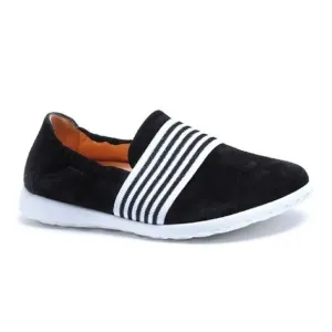 Ganter Gabby 1 Nubuck Leather Black Flats Slip On Loafers Size 10 US, 7.5 UK NEW