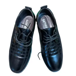 Gatsby Shoes Mens Black Faux Leather Oxford Derby Lace Up Orthopedic Size:13