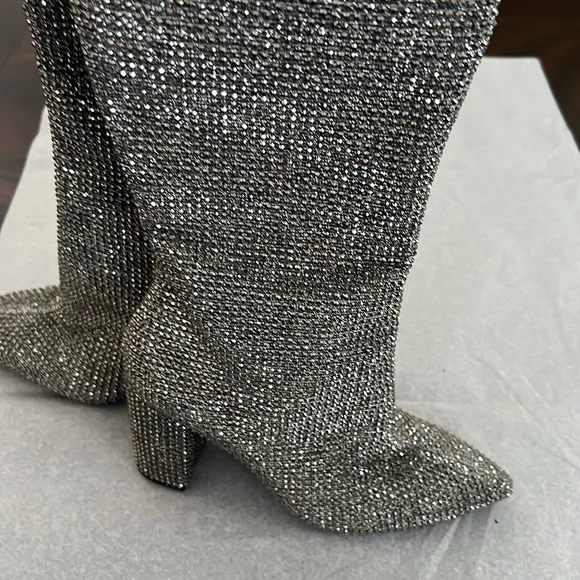 GB Queen-Bee Rhinestone Over-the-Knee Boots