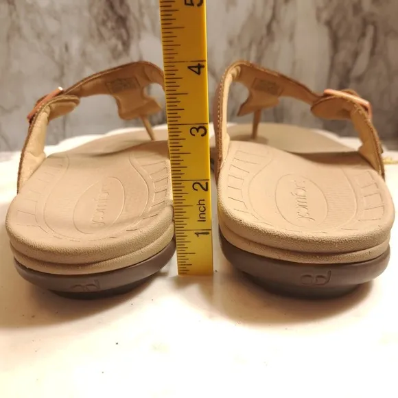 Gcomfort Women's Sandals/Flats Size 9 Beige/Rose Gold Adjustable Buckle Leather