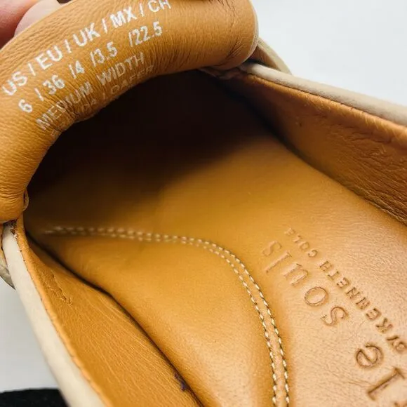 Gentle Souls by Kenneth Cole Brenda Lug Loafer Suede Leather Mushroom Tan 6M