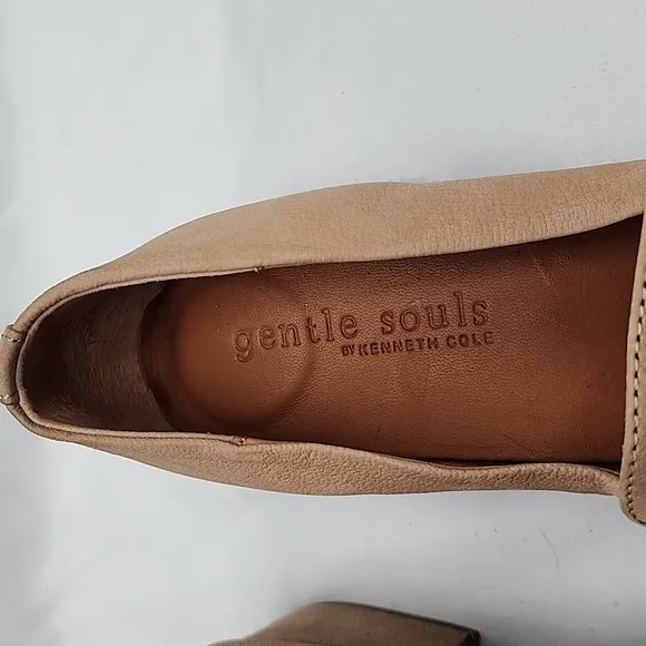 GENTLE SOULS KENNETH COLE ELLA LEATHER LOAFERS🍄LADIES 11🍄COLOR MUSHROOM🍄NWOB