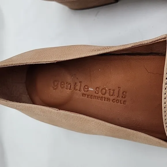 GENTLE SOULS KENNETH COLE ELLA LEATHER LOAFERS🍄LADIES 11🍄COLOR MUSHROOM🍄NWOB