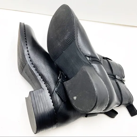 {Gentle Souls} Leighton Moto Pebble Leather Boots