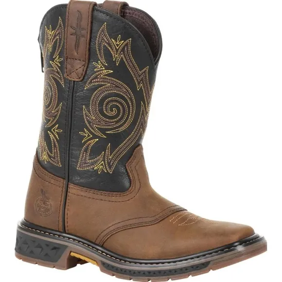 Georgia Boot Carbo-Tec LT Big Kid Pull On Saddle Boots