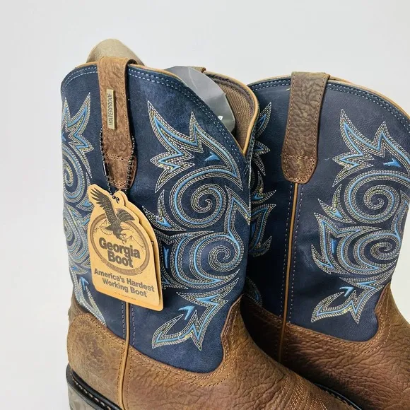 Georgia‎ Boot GB00435 Carbo-Tec LT Waterproof Pull-On Work Boots Size 11 W