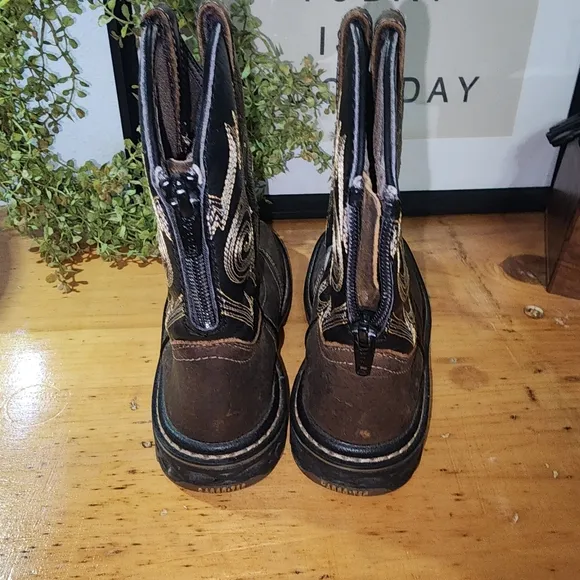 Georgia Boot Kids Size 12.5 Brown Cowboy Boots