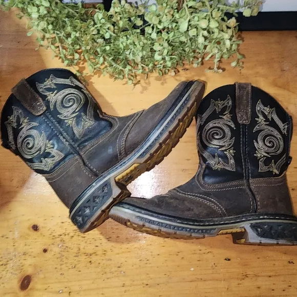 Georgia Boot Kids Size 12.5 Brown Cowboy Boots