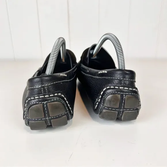 G.H. BASS &amp; Co Driving Loafers Wheldon Bit Mens 8.5 Black Leather Moccasin