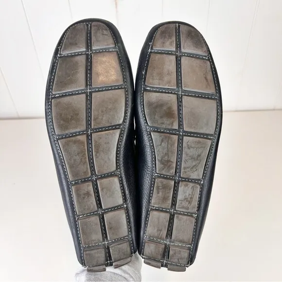 G.H. BASS &amp; Co Driving Loafers Wheldon Bit Mens 8.5 Black Leather Moccasin