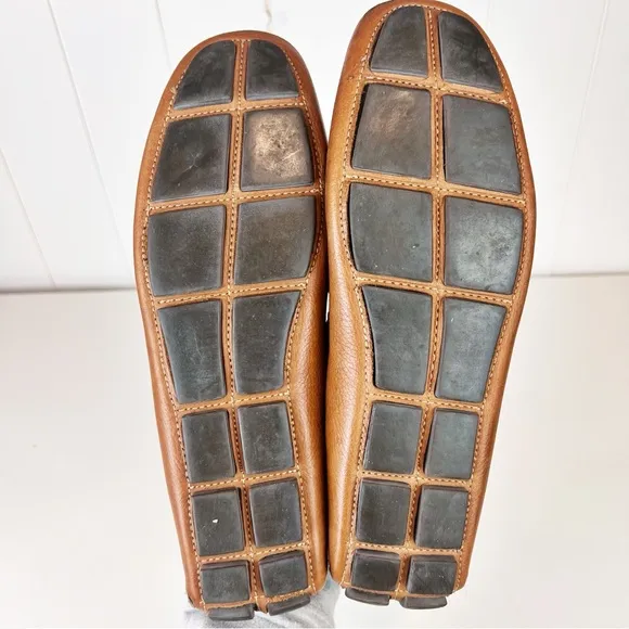 G.H. BASS &amp; Co Driving Loafers Wheldon Bit Mens 8.5 Brown Tan Leather Moccasin
